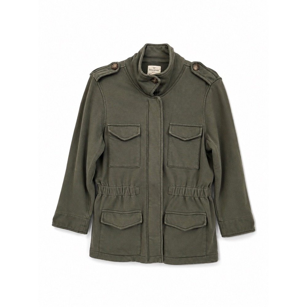 Banana Republic 2011 Army Green Funnel Neck Utility Field Jacket Size L Gorpcore